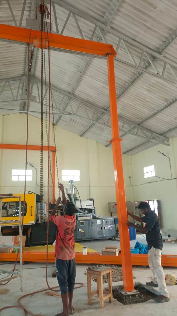 Fabrication Yard — Steel Beam Assembly